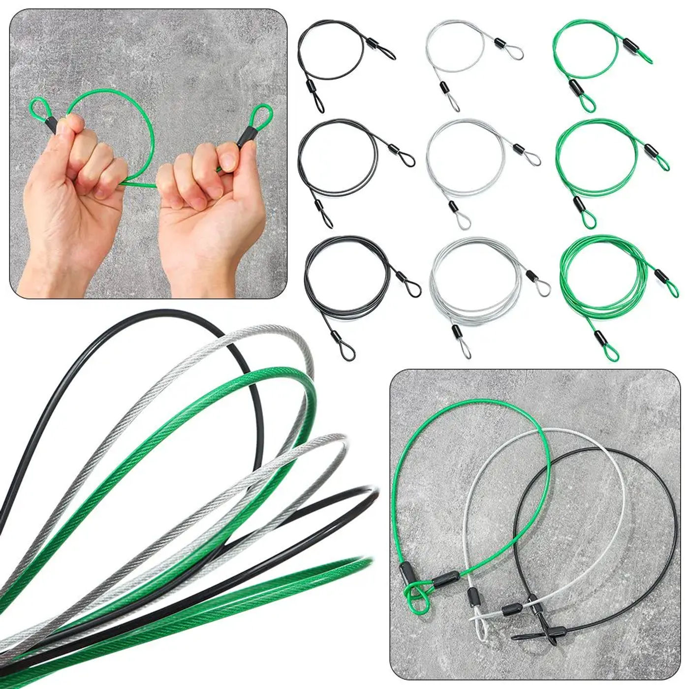 Description Picture 3 of item0.5/1/2Meters Bicycle Lock Wire Cycling Strong Steel Cable Lock MTB Road Bike Lock Rope Anti-theft Safety Bicycle Accessory