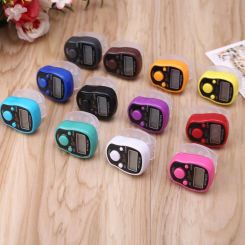 LED Finger Counter Digital Electronic Counters Lap Track Handheld Clicker with Ring Digits Display Manual Decompression Tool
