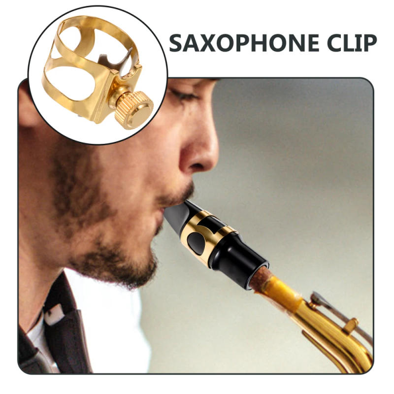 Description Picture 5 of itemSax Ligature Pipe Clamp Musical Instrument Saxophone Parts Brass Reed Clips Alto
