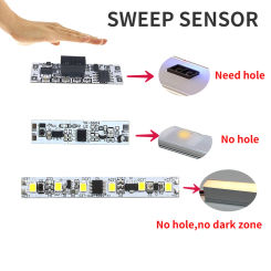 5A DC 3.7V-24V Hand Sweep Sensor Switch Kitchen Under Cabinet Wardrobe LED Lights Accessories Hand Wave Control Switch for Strip