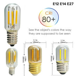 T20 T22 T28 Light Bulb Filament 2W 4W 6W Vintage Ampoule Incandescent Spiral E12 E14 E27 Lamp Glass Bulb Vintage Candle Light