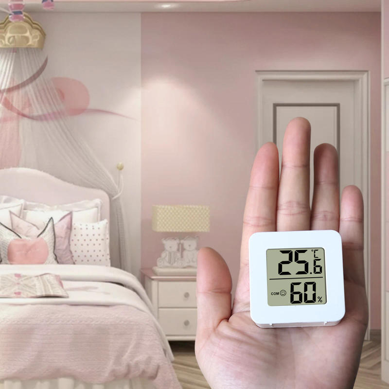 Description Picture 3 of itemWhite Humidity Meter Sensor Gauge Living Room LCD Digital Thermometer Hygrometer Indoor Electronic Temperature Weather Station