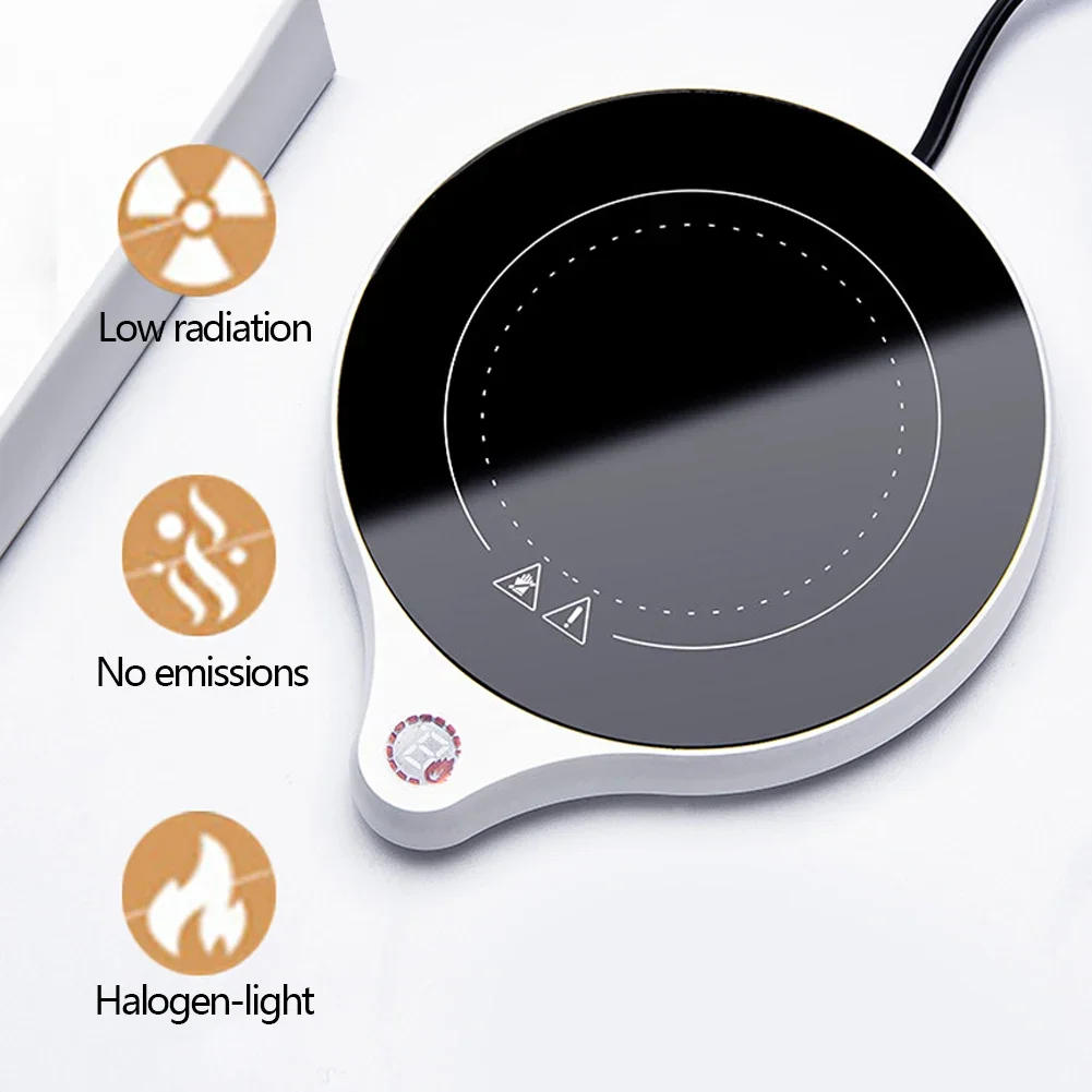 Description Picture 3 of item100°C Hot Tea Makers Warmer Coaster 5 Gear Cup Heaters Coffee Milk Tea Heating Pad 110V/220V 200W Cup Heater Mug Warmer