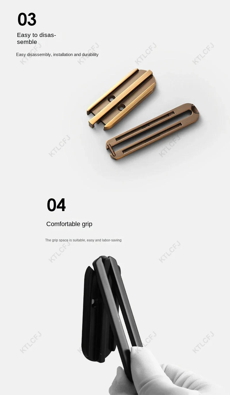 Description Picture 6 of itemSolid Base Zinc Alloy Flat Handle Light Luxury and Simple American Style Retro Tatami Cabinet Wardrobe Door Handle