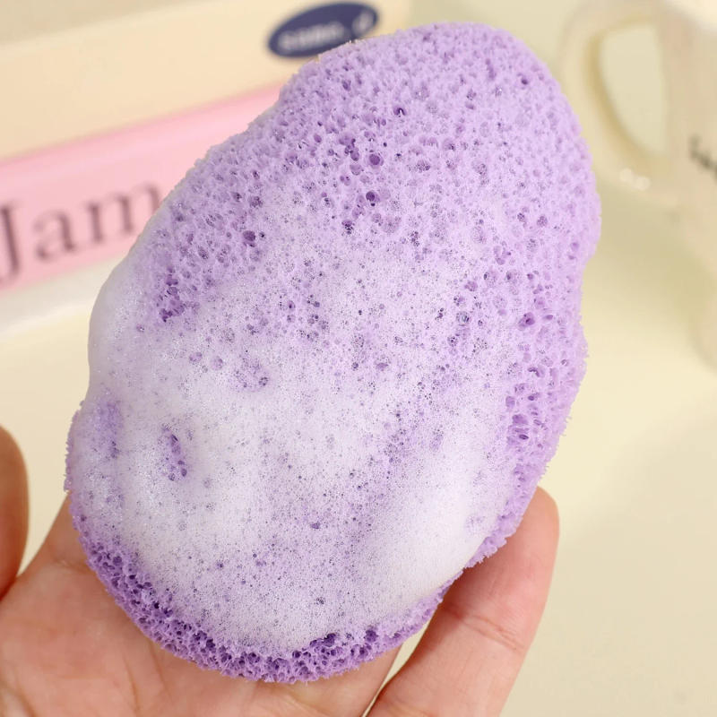 Description Picture 5 of item1-3pcs Exfoliating Face Wash Cleansing Sponge Blackhead Removal Makeup Remover Foam Puff Tool Deep Clean Pore Cleaner Skincare