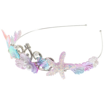 Shell Hair Band Mermaid Decor Crown Cosplay Headband Hairband Metal Decoration Lovely