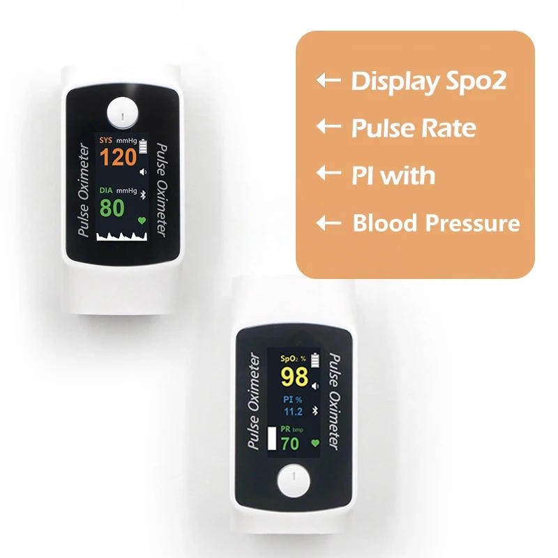 Description Picture 6 of itemBluetooh Digital Fingertip Pulse Oximeter & Blood Pressure Monitor 2 in 1 Household Fingertip Oximetro Dedo Pressure Meter OLED