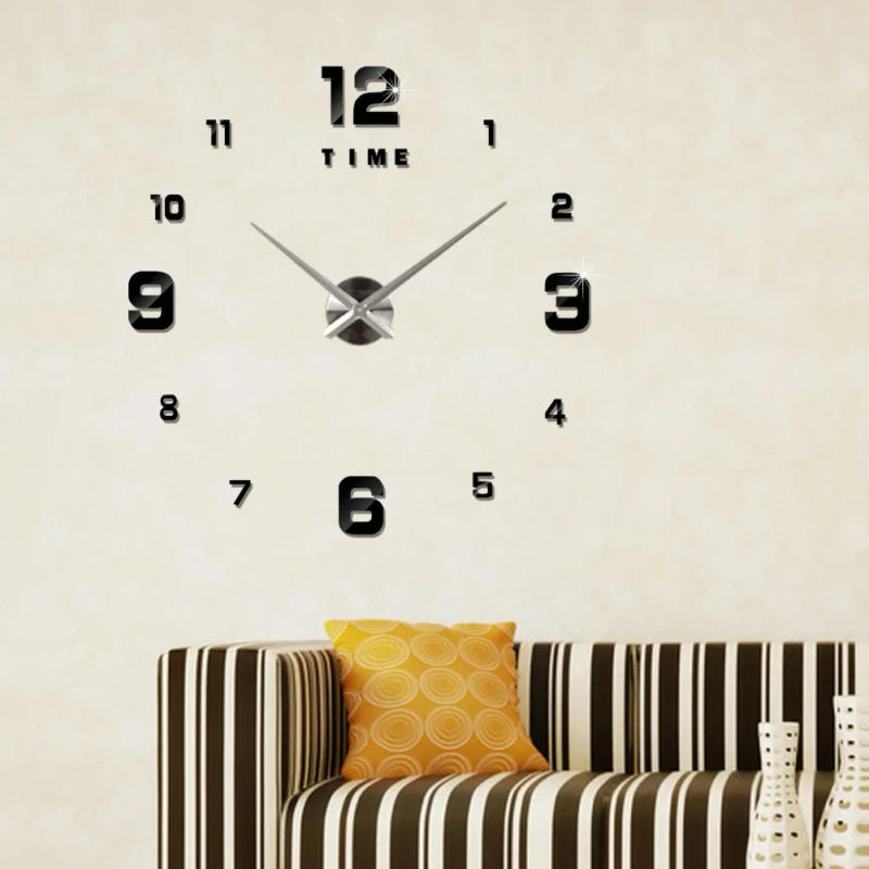 Description Picture 3 of itemDIY Digital Wall Clock Living Room Watches 40cm/16" Frameless Modern 3D  Decoration Mirror Stickers Offices Hotel Dining Art