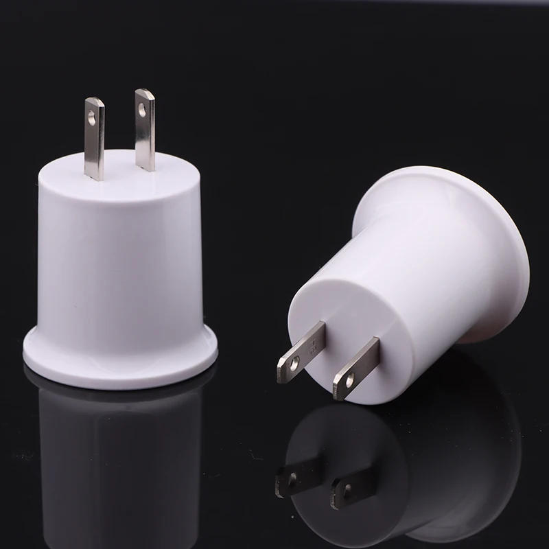 Description Picture 5 of item1Pc America European Plug E27 Lamp LED Bulbs Base E27 To EU US Plug Lamp Holder Converter Socket Adapter White Light Socket