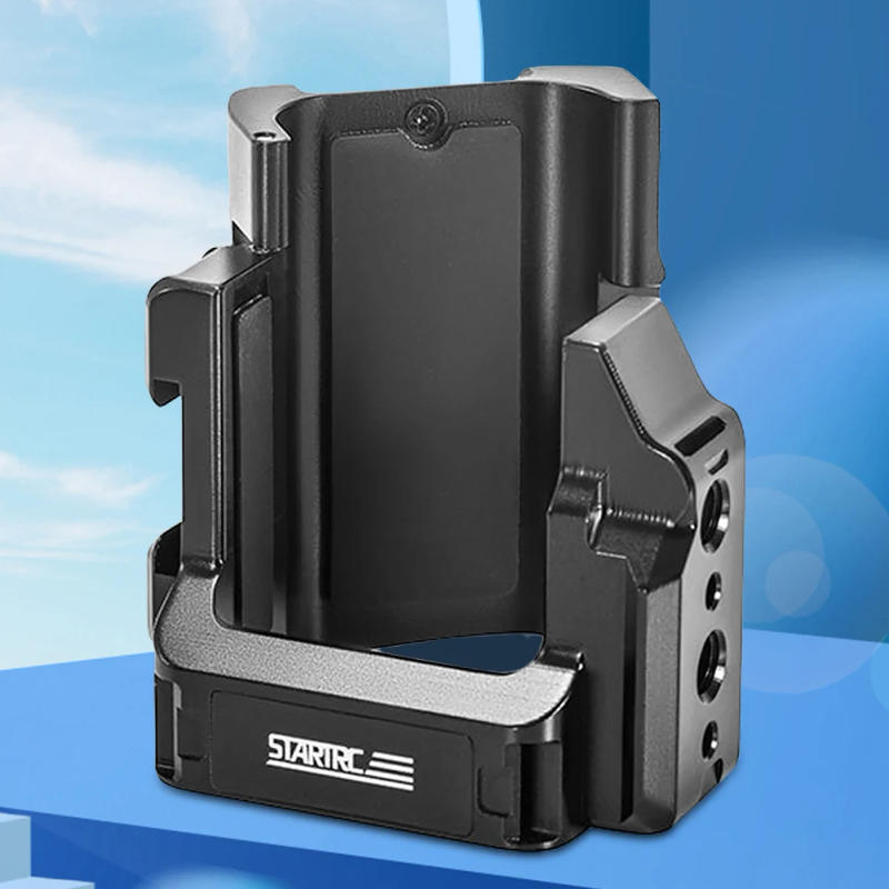 Description Picture 4 of itemFor DJI Osmo Pocket 3 Camera Metal Extension Frame Cage Bracket Quick-mount Adapter Base with 1/4 Screw Holes/Cold Shoe/Strap