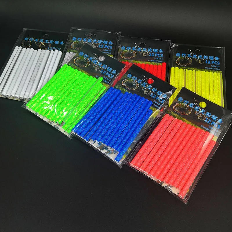 Description Picture 6 of item12PCS/Bag Bicycle Wheel Spokes Reflective Sticker Tube Strip Warning Light DIY 7.5cm MTB Cycling Reflector Reflective Safety Kit