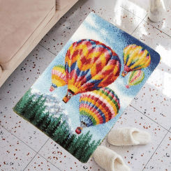 Latch Hook Rug Kits Carpet Embroidery DIY Crafts for Adults Kids Cushion Blanket Crochet Hook for Beginners Bedroom Living Room