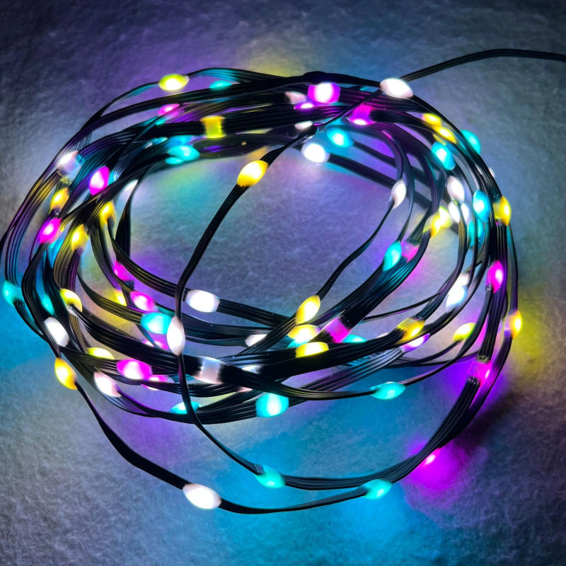 Description Picture 5 of itemDC12V WS2815 Seed LED Pixel String Light RGB IC Addressable IP67 4Pin Black Wire 2cm/2.5cm/5cm/10cm Pitch 100ct/200ct/300ct Long