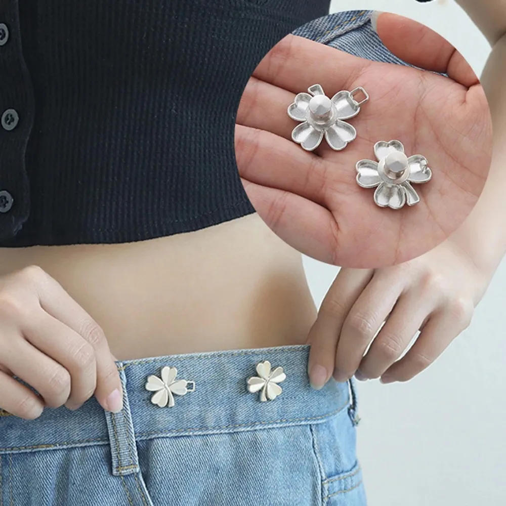 Description Picture 6 of item1pc Jeans Button Adjustable Clips for Pant Skirts Waist Tightener Buckle Snap Button Adjuster Pants Pin Retractable Button