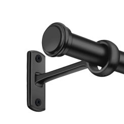 32 to 84 inch Curtain Rods for Windows , Black Curtain Rods,  Adjustable Curtain Rod, Room Divider Curtain Pole, Outdoor Curtain