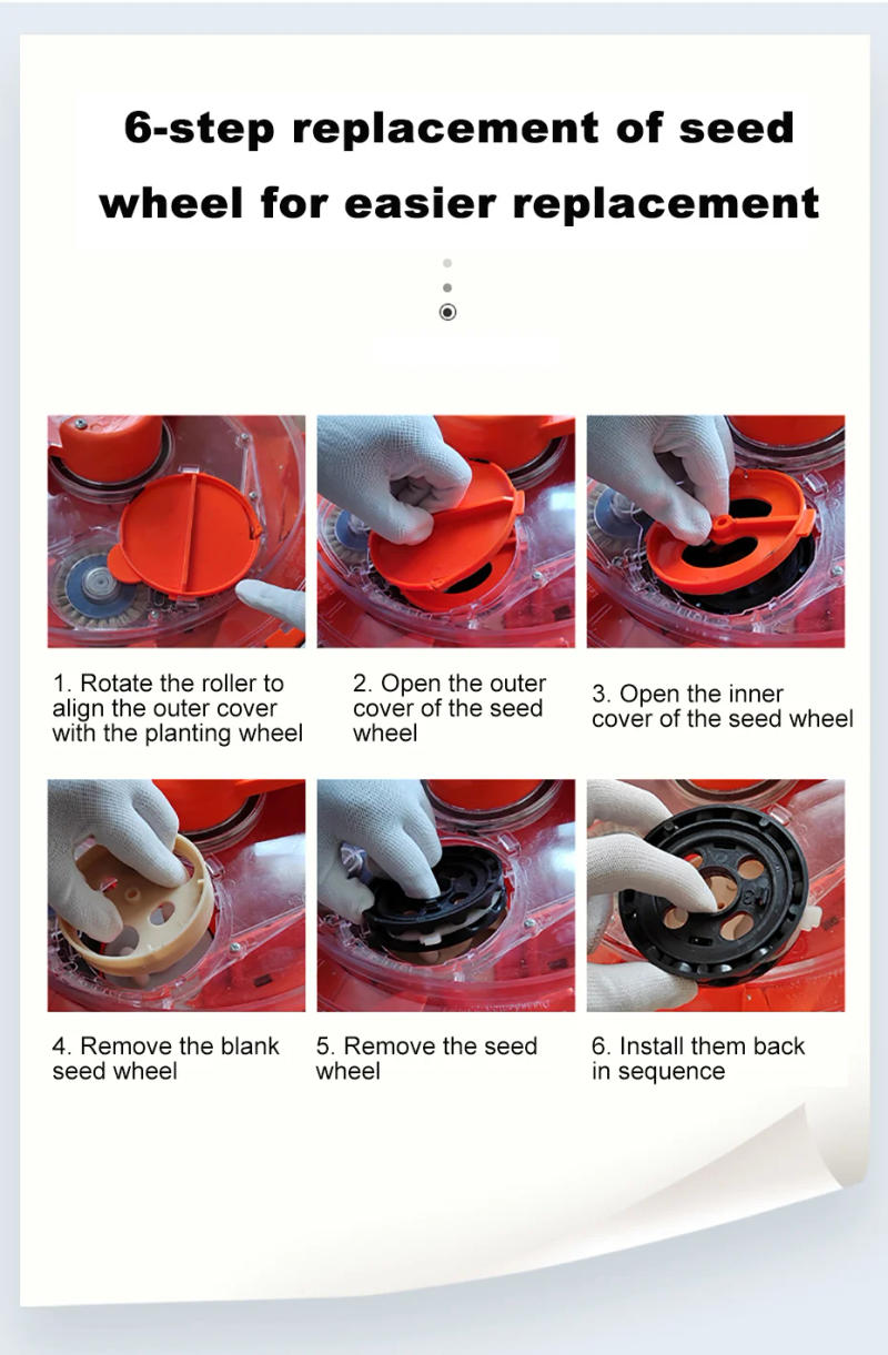 Description Picture 6 of itemHand Pushed Peanuts Soybeans Roller Planter Hand Pushed Seeder Corn and Grains Precision Seeder Planter for Corn