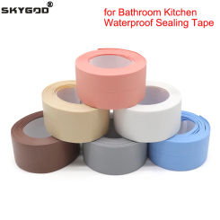 PVC Sealing Strip Tape Bathroom Bath Toilet Caulk Tape Self Adhesive Waterproof Mildew Proof Tapes For Kitchen Sink Wall Corner