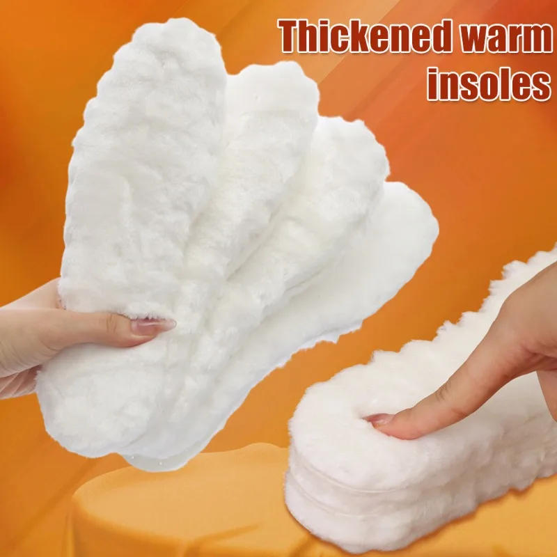 Description Picture 6 of item2/4Pcs Self Heated Wool Insoles Women Men Winter Thicken Warm Natural Lamb Fleece Insoles Cashmere Thermal Real Wool Shoe Pads