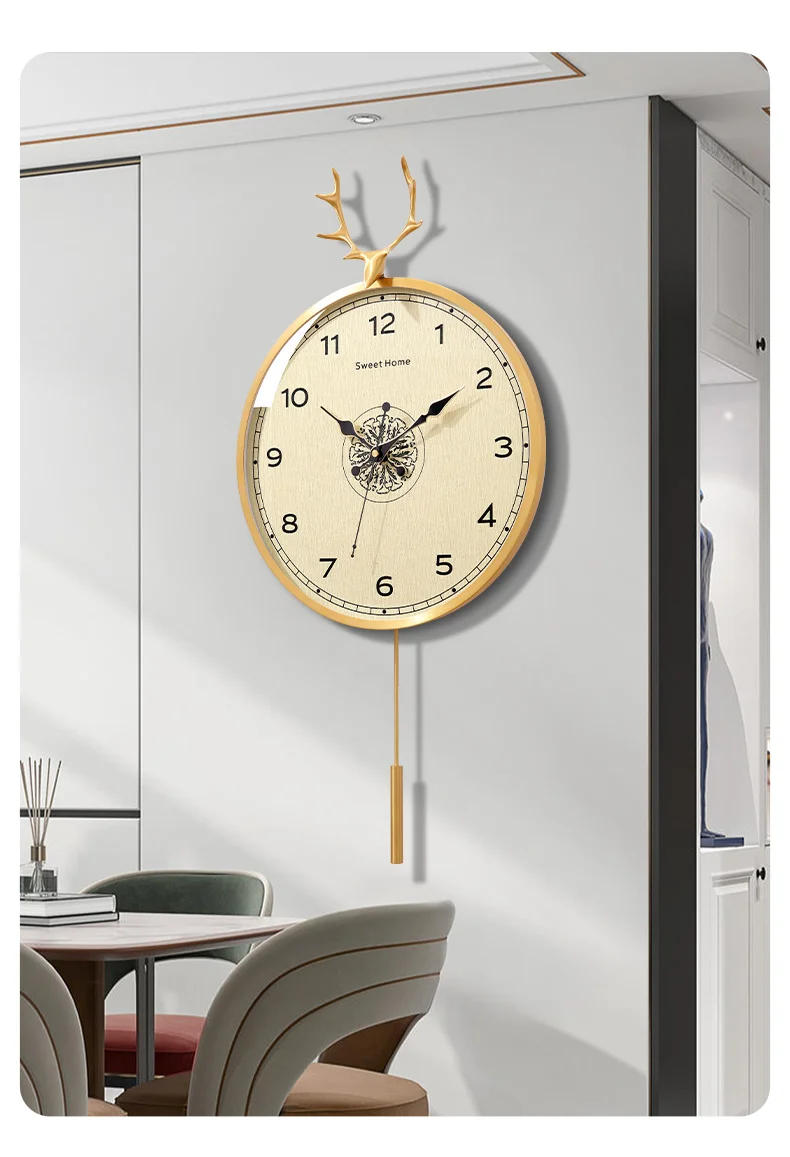 Description Picture 6 of itemSimple Modern Wall Clock Office Pendulum Interior Design Wall Clock Italy Unique Duvar Saati Home Decoration Accessories