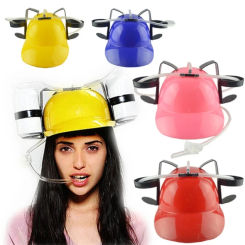 Drinking Hat Drinking Helmet Silly Straw Helmet Novelty Costume  Drinking Accessories Party Favor Props Funny Hat