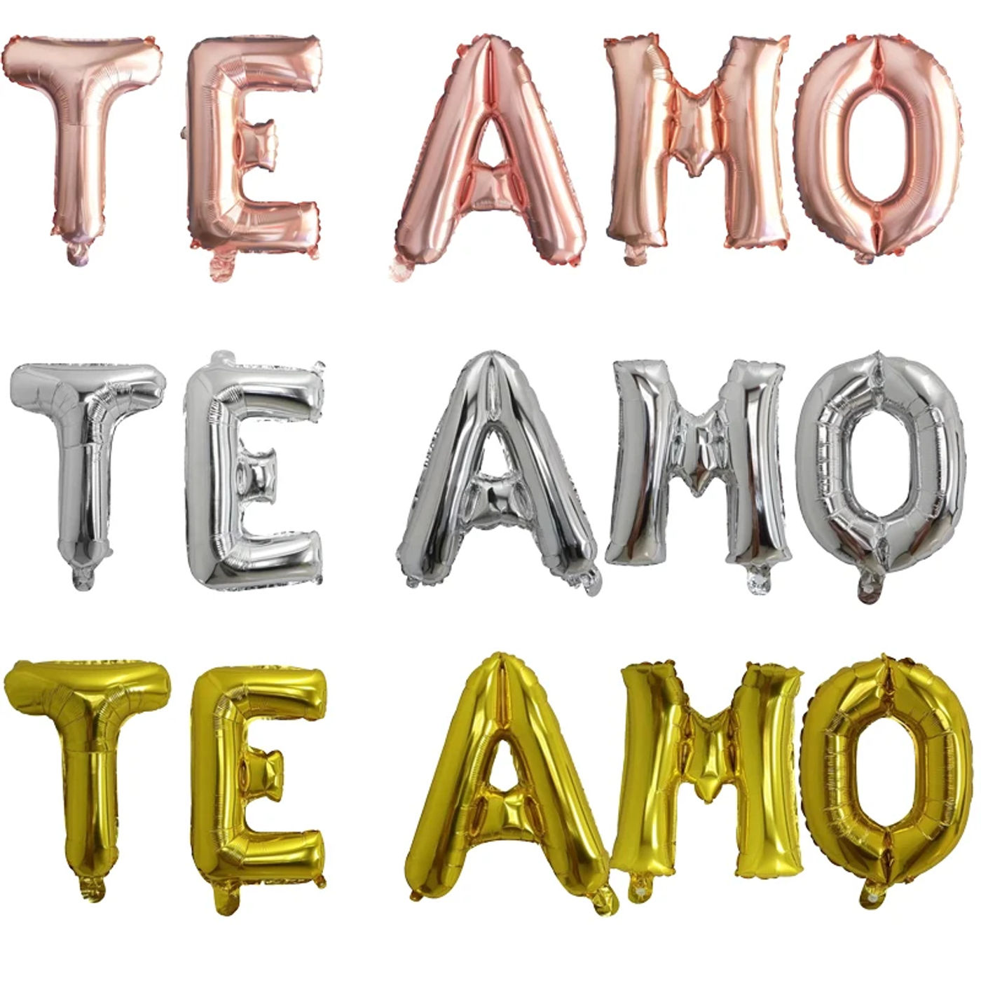 Description Picture 2 of item16 inch TE AMO Balloon Spanish I Love You Letter Foil Globos Valentine's Day Wedding Anniversary Decoration Party Decoration