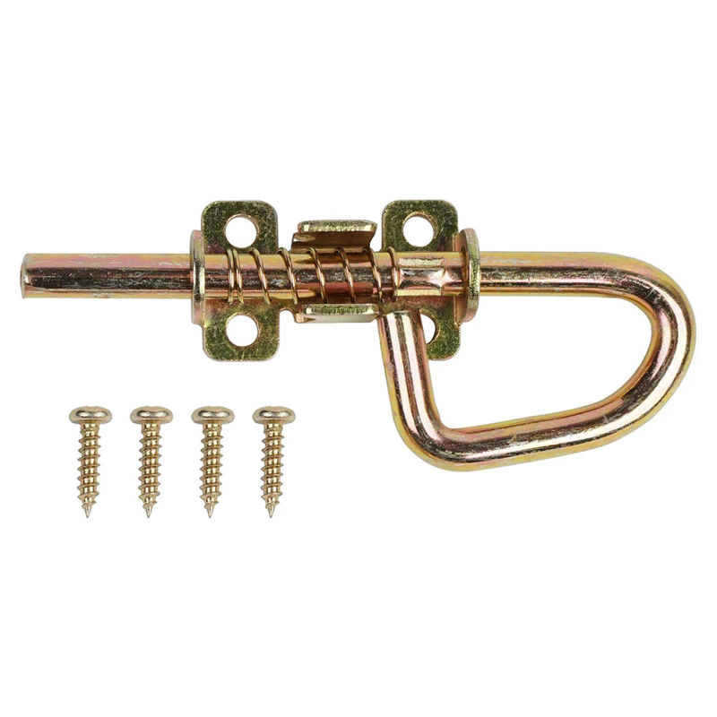 Description Picture 2 of itemSpring Door Bolts Garage Door Lock Spring Loaded Security Bolt Latch Cabinet Hinges Hardware
