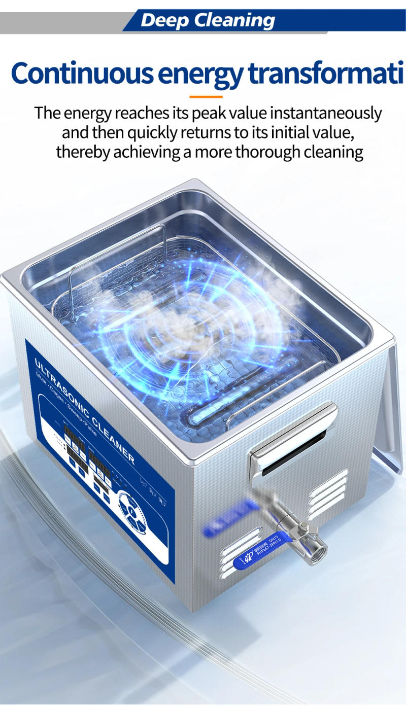 Description Picture 3 of itemNew Granbo 10L 200/400W Digital Ultrasonic Cleaner 28/40/80/120KHz Sweep Frequency Pulse Precision Tools Laboratory Use Washer