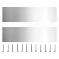 Set Of 2 Stainless Steel Door Kick Plates Prevents Door Bottom Wear Suitable For Swing Doors Easy Installation