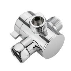 1/2 Inch Three Way T Adapter Tee Connector Valve For Bathroom Toilet Bidet Shower Head Diverter Valve Shower Head Shunt
