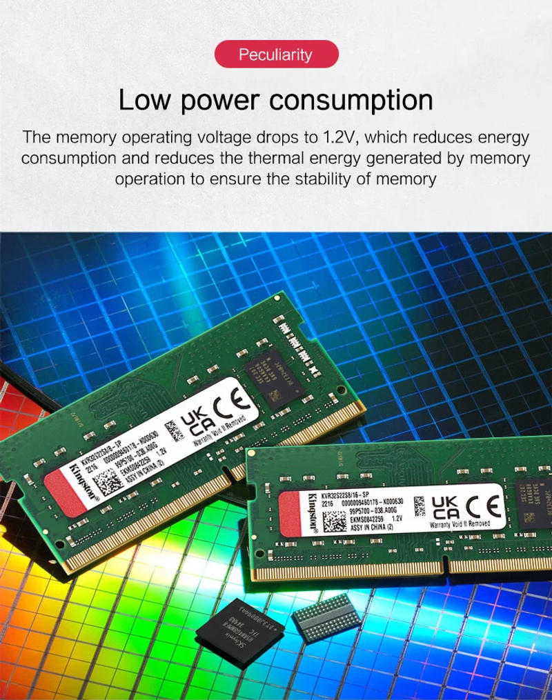 Description Picture 5 of itemKingston Memoria RAM DDR4 8GB 16GB 3200MHz 100% Original Kingston Memory module RAMs for Laptop