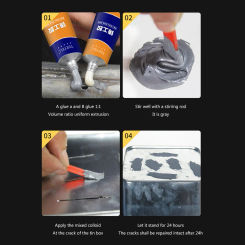 2pcs Metal Repairing Super Glue A + B Iron Steel Repair Paste Casting Agent Tool