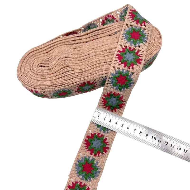 Description Picture 5 of item1 Yards Embroidery Fabric Ribbon Crochet Sewing Trim DIY BarCode Clothing Accessories
