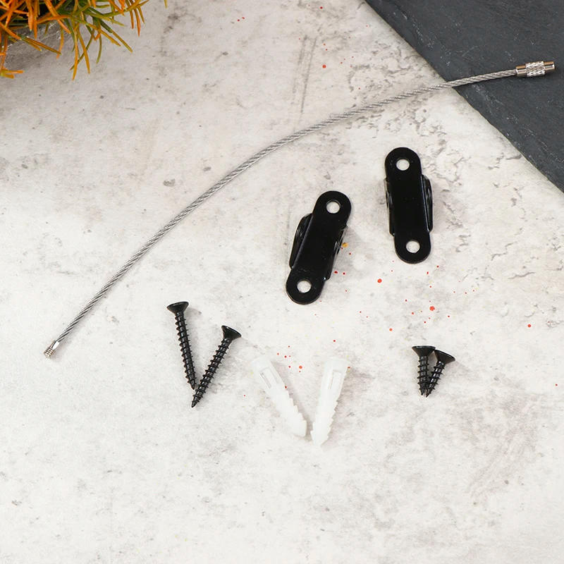 Description Picture 6 of item2 Pcs Child Safety Anti-fall Device Furniture Anchors For Baby Proofing Dresser Cabinet Tip Kit Cold Rolled Steel