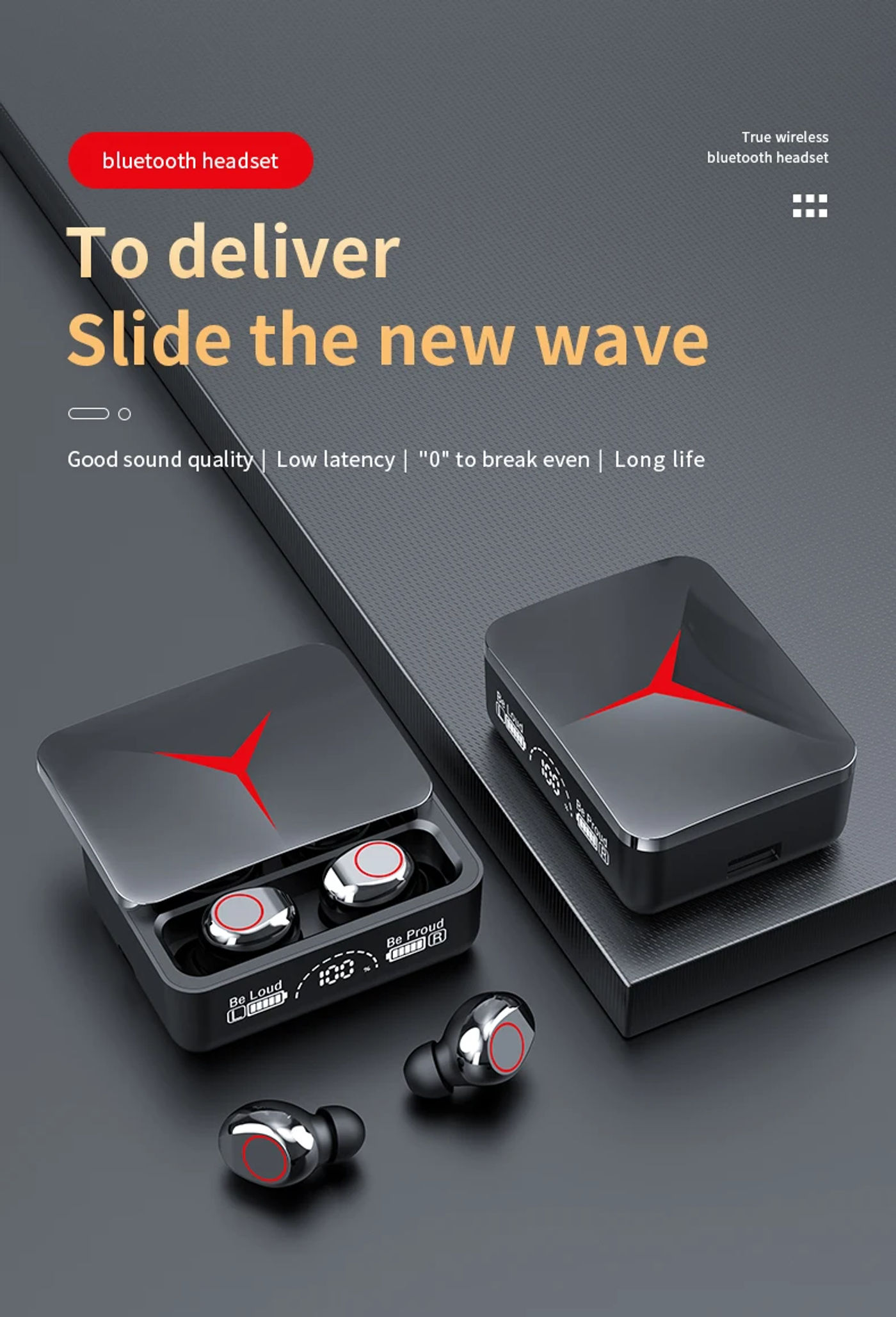 Description Picture 2 of itemM90 Wireless Headphones TWS Bluetooth Touch Control Earphones Sport Earbuds Hifi Stereo Gaming Headset With Mic For smartphone
