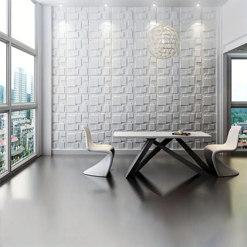 Description Picture 3 of itemKUUJOJO 12/20/30Pack 3D Wall Panels for Interior Wall Decor, Modern Diamond Textured Accent Wall Paneling for Gaming Living Room