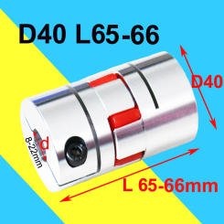 1PCS Flexible Plum Clamp Coupler D40L65 -66 CNC Jaw Shaft Coupling /8/10/12/14/16/18/20/22 MM Motor Connector