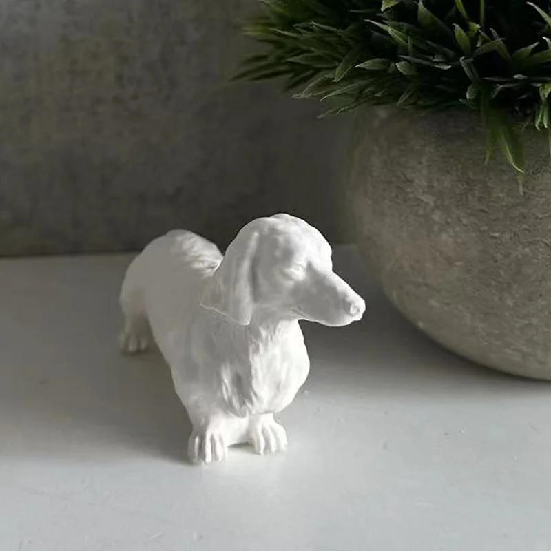 Description Picture 5 of itemDIY Long Hair Dachshund Scented Candle Mold Plaster Decoration Silicone Mold