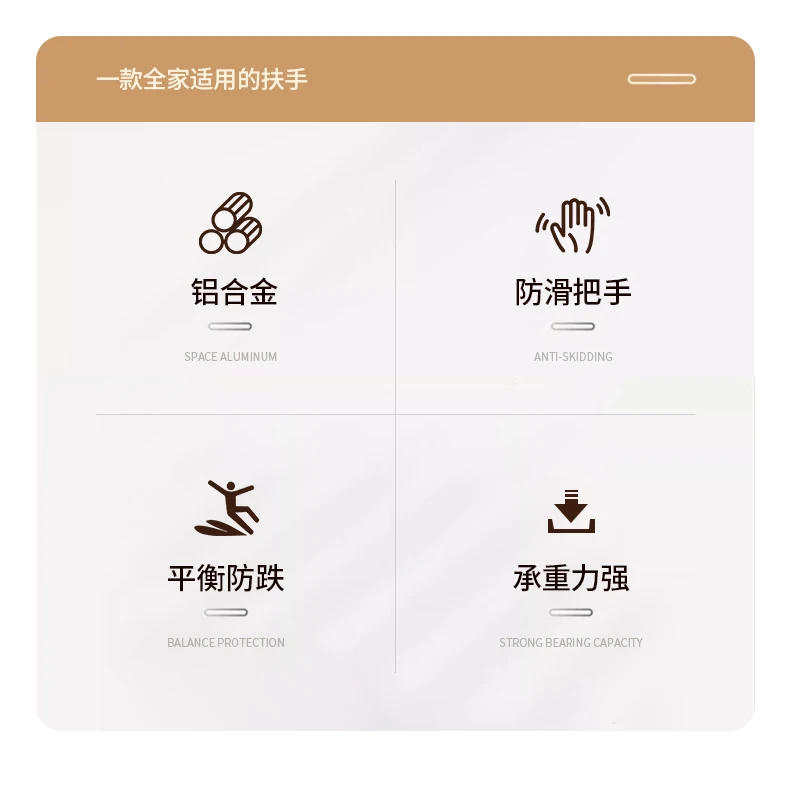 Description Picture 2 of itemSafety Toilet Handrail Support Elderly Gadgets Shower Handrail Disability Bathroom Pasamanos Old People Helping Accessories