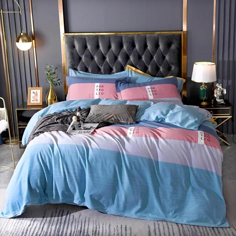 Description Picture 4 of item2023  autumn style pure cotton matte bed sheets, quilts, bedding sets Cotton matte four piece spring GREY