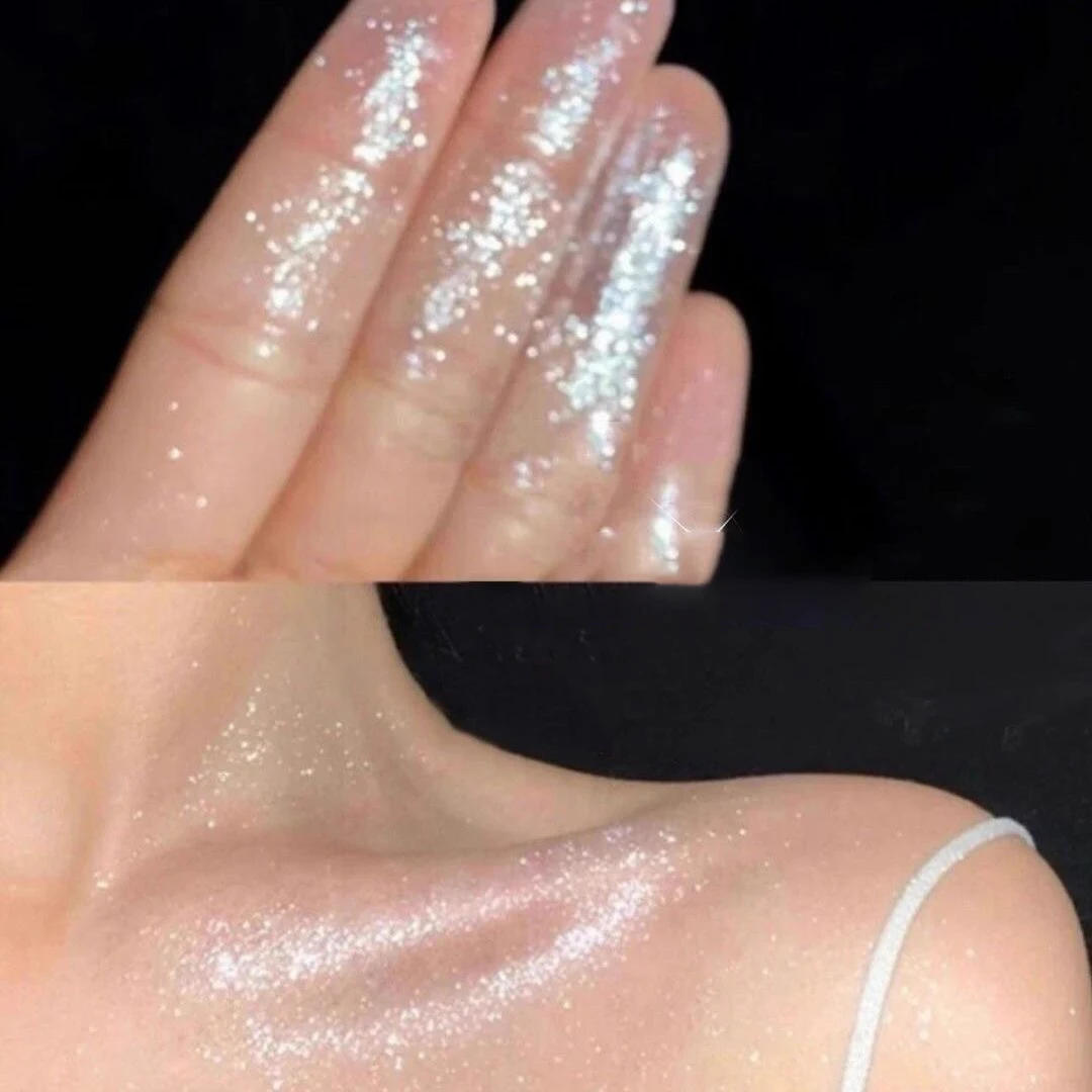 Description Picture 5 of itemFairy Powder Highlighter Patting Powder Moonlight White Body Shimmering Contour Blush Brightening Glitter Loose Powder Makeup