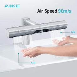 AIKE Automatic Air Hands Dryer Creative Hands Washing and Drying 2 in 1 Design Air Tap Bathroom Faucet with Hand Dryer AK7120