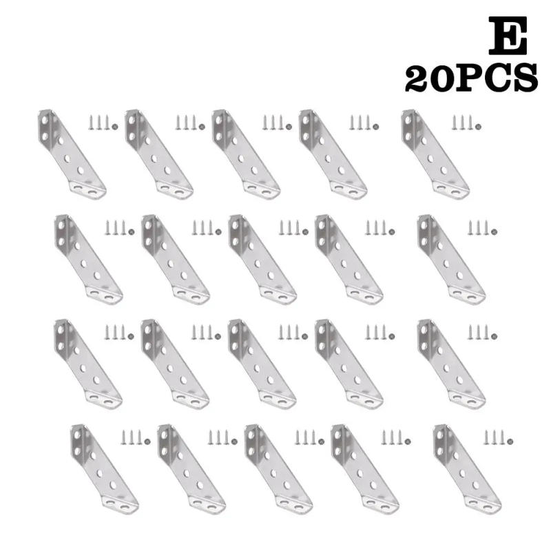 Description Picture 4 of item30/20/10PCS Stainless Steel Angle Corner Brackets Fasteners Right Protector Angle Supporting Furniture Corner Stand Connect F3L0