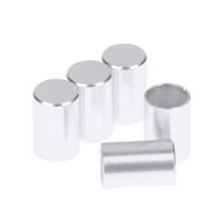 5pcs/pack High Quality Sliver Aluminum Alloy Light Touch Switch Cap Computer Case Key Switch Cap Square Hole 3.2 × 3.2mm