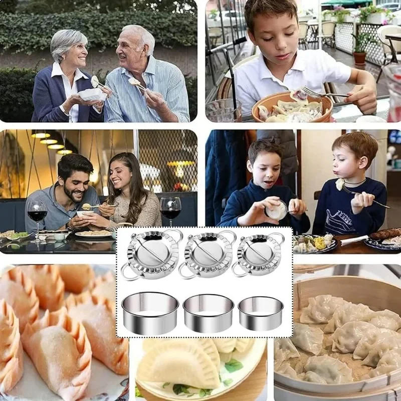 Description Picture 4 of itemMulti-size Dumpling Maker Stainless Steel Dough Cutter Eco Friendly Pie Ravioli Dumpling Mold Dough Press Pastry Accessories