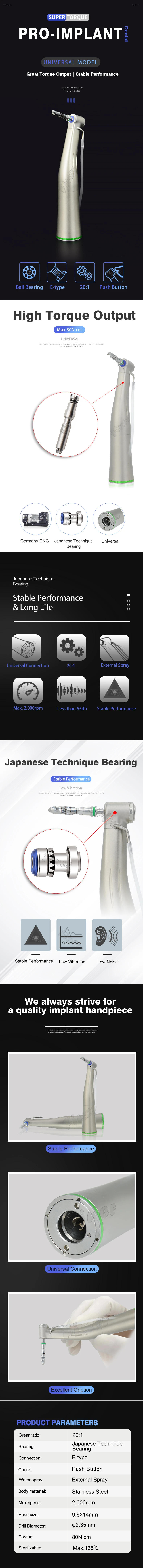 Description Picture 2 of itemden tal 20:1 im plant contra angle handpiece im plant surgery den tal handpiece