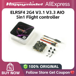 Happymodel Elrs F4 2g4 Aio 5in1 Flight Controller Ingebouwde Spi 2.4Ghz Elrs Rx Voor ES24TX ES24TX-Lite tinywhoop Drone
