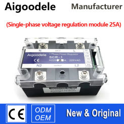 25A Single Phase 220V AC Voltage Regulator Module SCR Power Regulator 0-10V 4-20MA Temperature Regulator