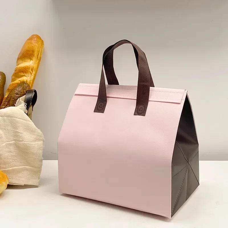 Description Picture 4 of item10pcs Thick Insulated Bags Disposable Takeaway Tote Bags Small Cakes Desserts Drinks Refrigerated and Fresh-keeping Storage Bags