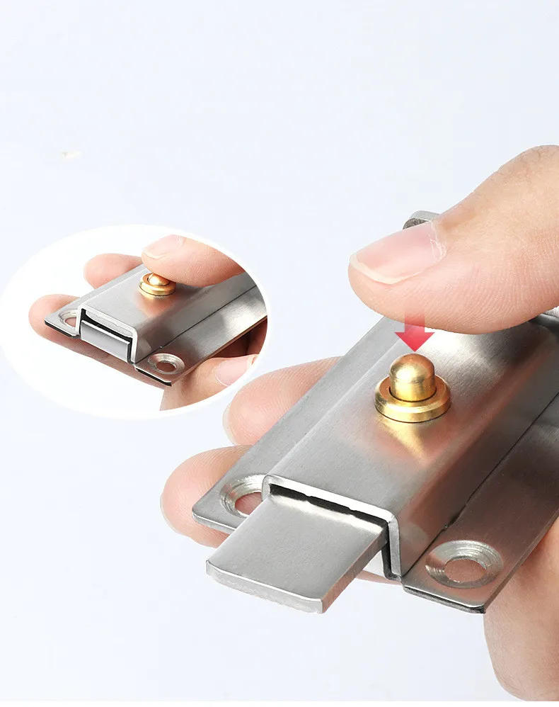 Description Picture 6 of itemAnti-theft Stainless Steel Door Latch Hasp Buckle Bolt Hotel Office Door Security Lock Wooden Gate Window Home Improvement