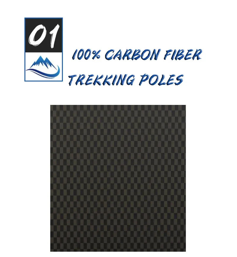 Description Picture 5 of item5-Section Folding Trekking Poles Ultra Light Hiking Sticks Portable Carbon Fiber Walking Sticks Climbing Hiking Accessories